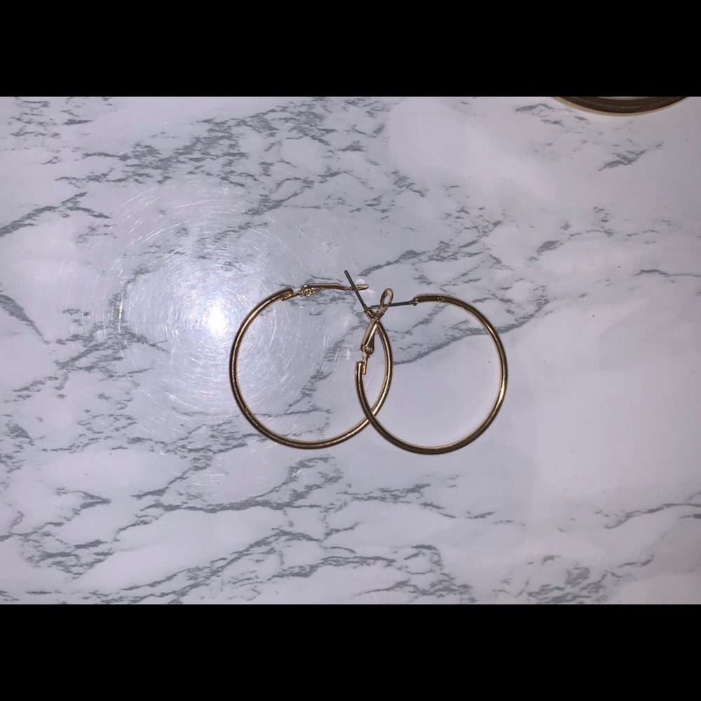 Skinny Gold Earrings- medium size